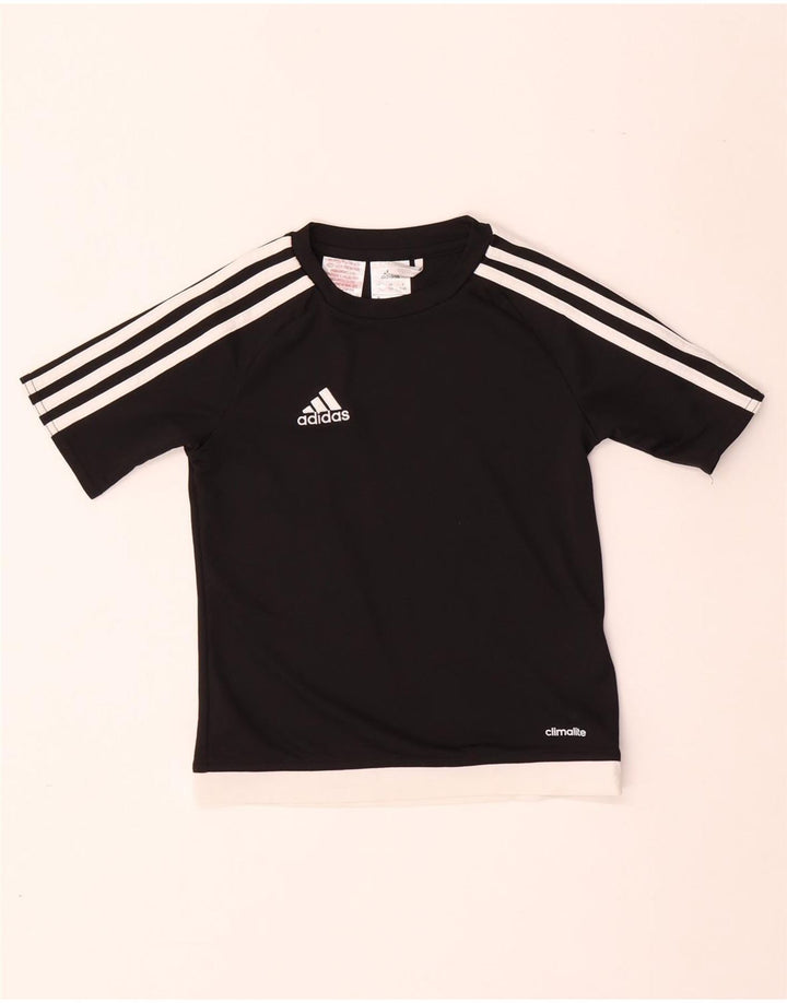 ADIDAS Jungen Climalite Graphic T-Shirt Top 7–8 Jahre, schwarzes Polyester