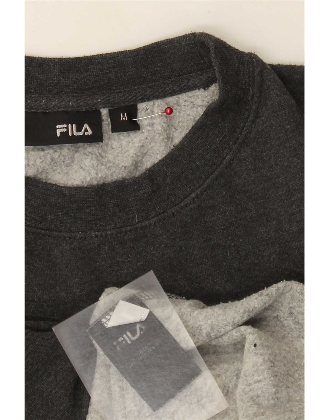 Fila Herren Grafik-Sweatshirt mit normaler Passform, mittelgraue Baumwolle