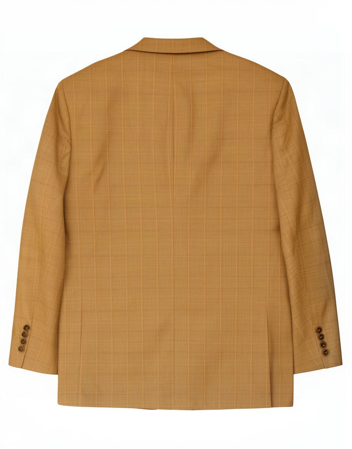 Burberry Herren-Blazer mit 3 Knöpfen, IT 54, große beige karierte Wolle