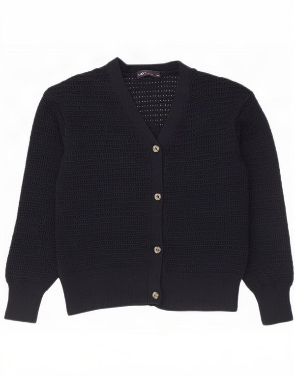 Marks & Spencer Damen-Cardigan-Pullover UK 10 Small Marineblaue Baumwolle