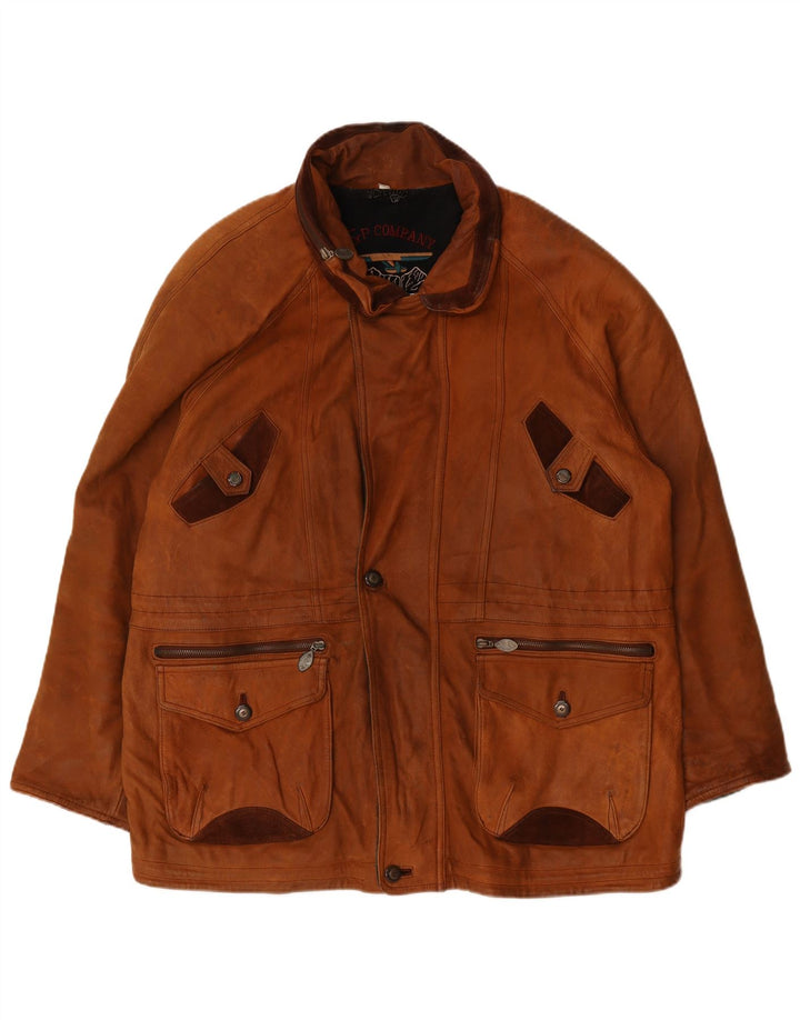 Vintage Herren Lederjacke IT 52 XL Braun
