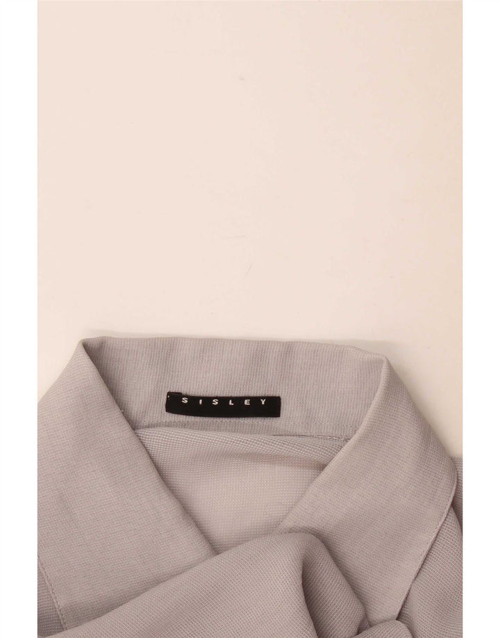 Sisley Damen Hemd UK 14 Mittelgrau