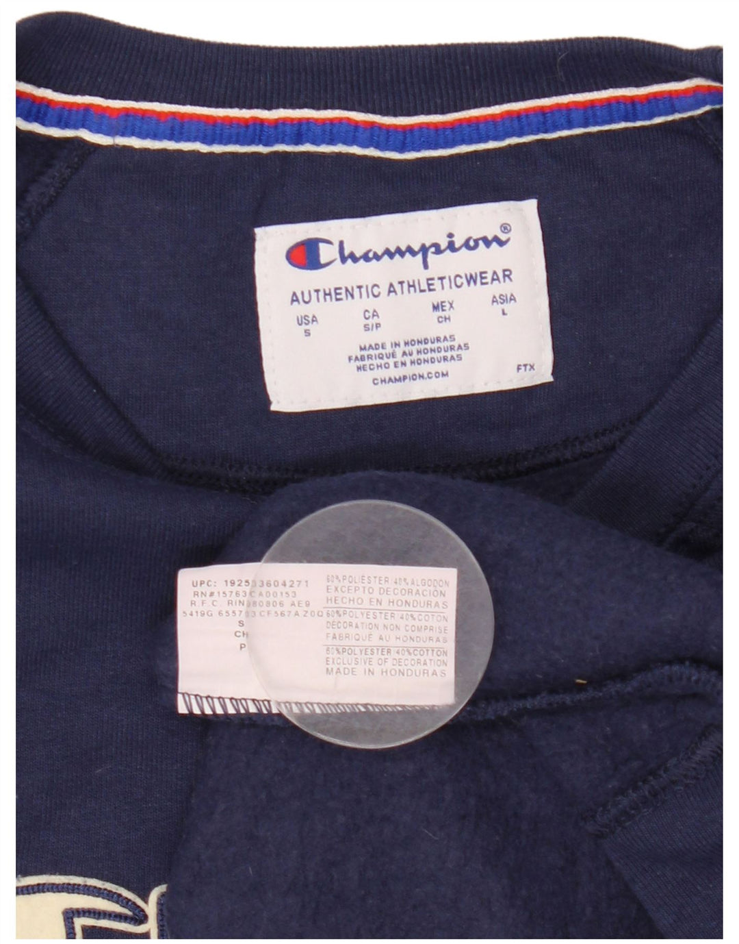 Champion Damen-Sweatshirt mit Grafik-Übergröße, Gr. 10, Marineblau
