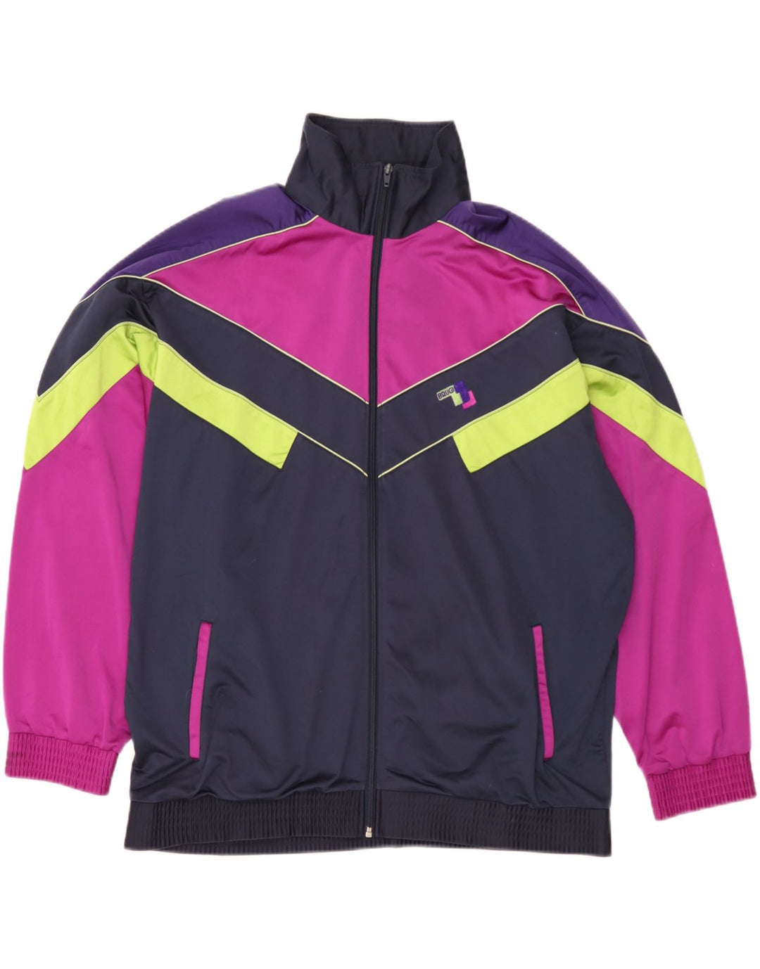 Brugi Herren-Trainingsanzug-Oberteil, Jacke XL, Marineblau, Farbblock