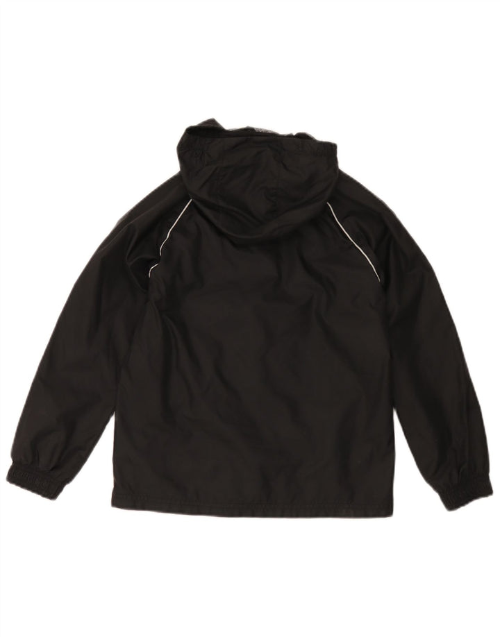 Adidas Regenjacke mit Kapuze für Jungen, 7–8 Jahre, schwarzes Polyester