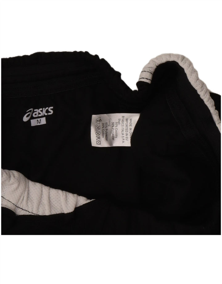 Asics Damen Graphic Sport Shorts UK 12 Mittelschwarzes Colourblock-Polyester