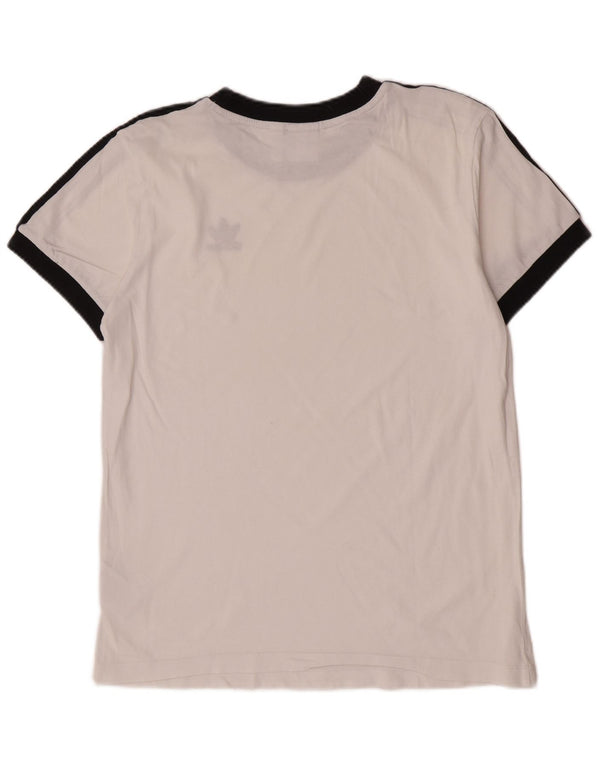 Adidas Damen Kurzarm-T-Shirt mit Grafik, UK 6 XS, Weiß, Farbblock