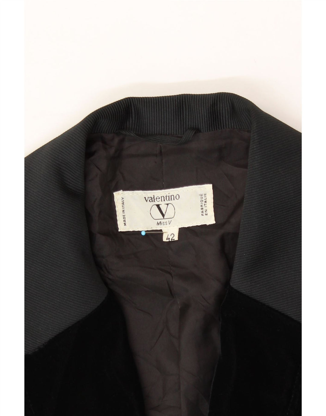 VALENTINO Damen Crop Zweireiher Blazer Jacke IT 42 Mittelschwarz