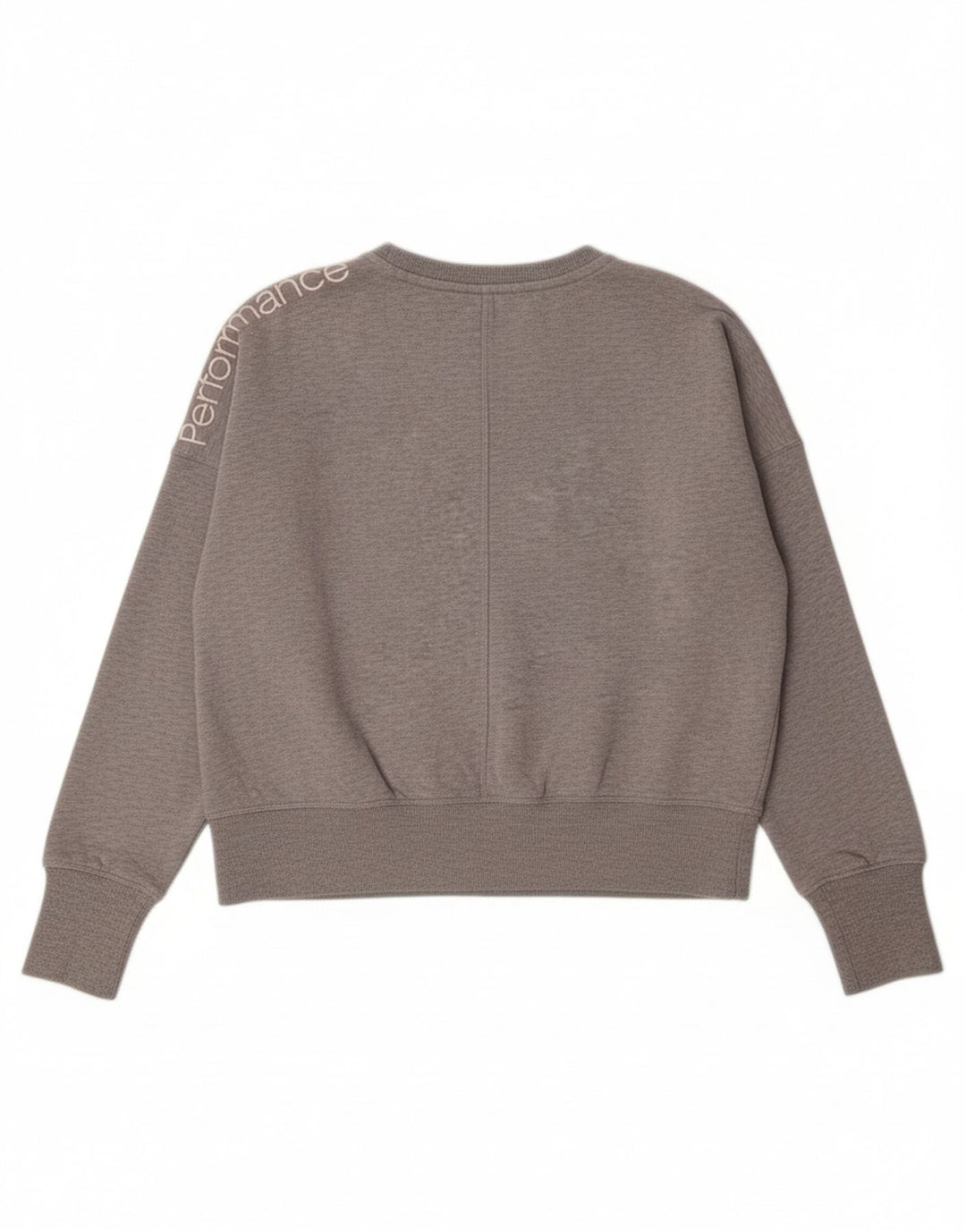 CALVIN KLEIN Womens Oversized Crop Sweatshirt Jumper UK 14 Medium Grey