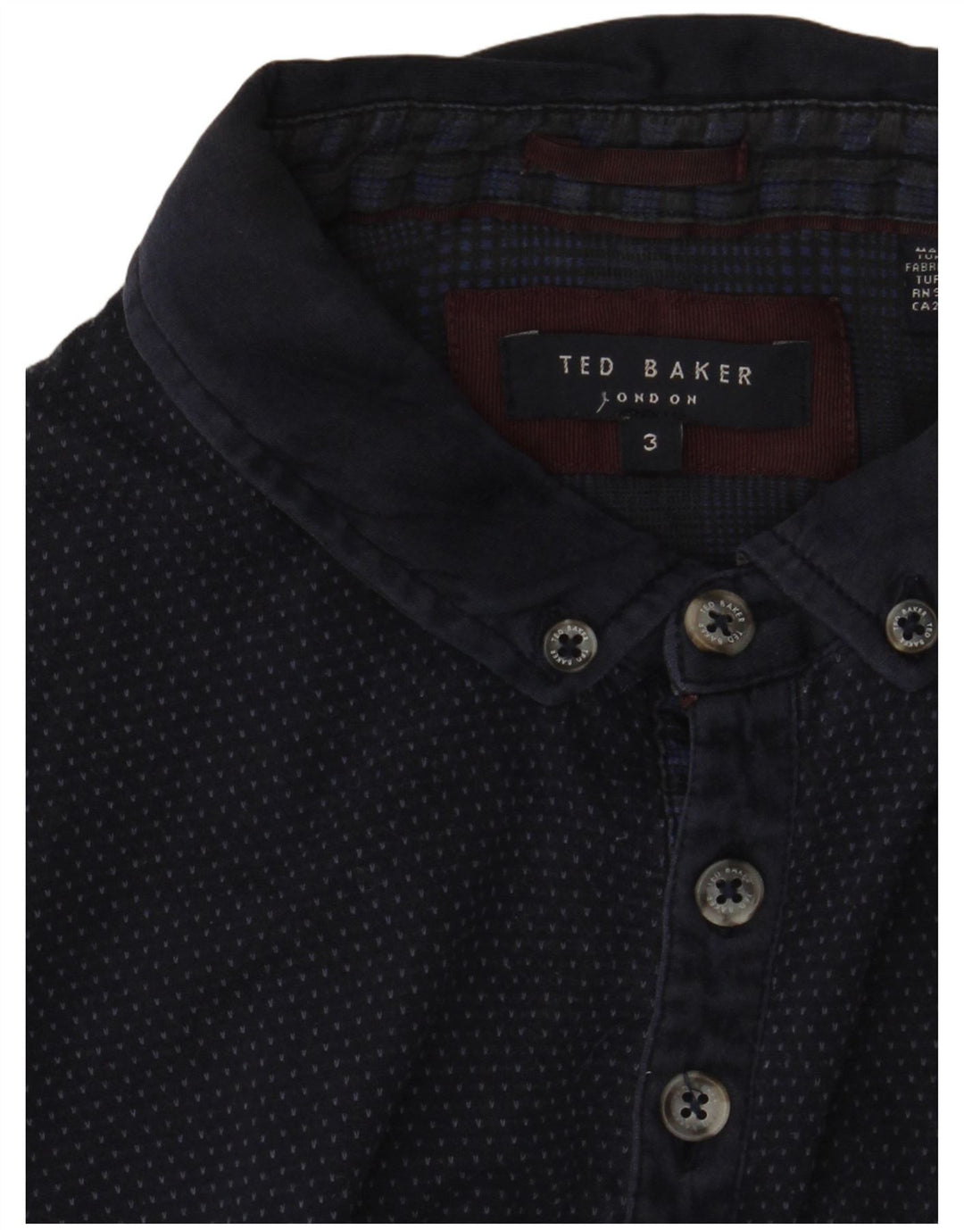 Ted Baker Herren-Poloshirt, Größe 3, mittelgroß, Marineblau