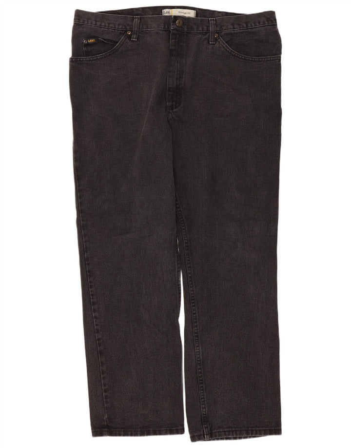 Lee Herren-Jeans mit normaler Passform, gerade Passform, W40, L30, schwarze Baumwolle