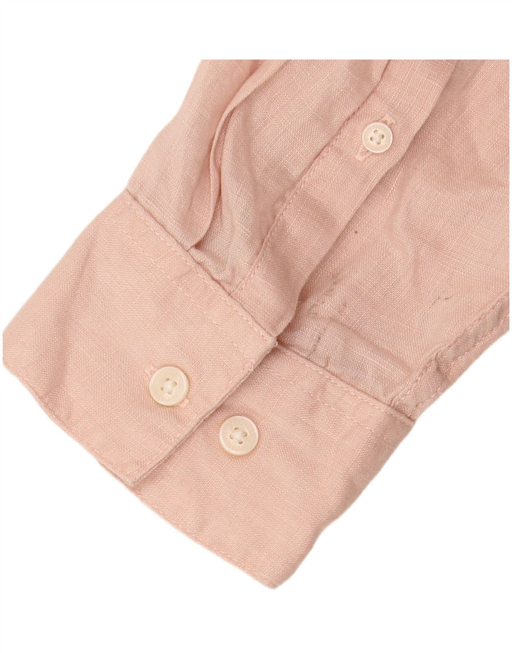 Timberland Herren Slim Fit Hemd XL Rosa Leinen