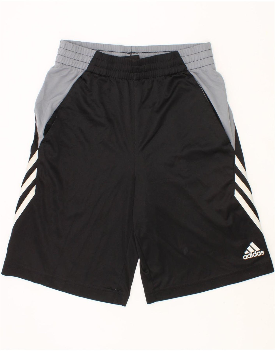 ADIDAS Sportshorts für Jungen, 7–8 Jahre, Größe S, Schwarz, Farbblock-Polyester