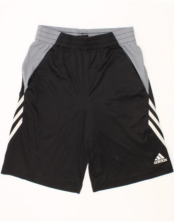 ADIDAS Sportshorts für Jungen, 7–8 Jahre, Größe S, Schwarz, Farbblock-Polyester