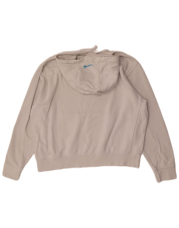 Nike Herren-Kapuzenpullover mit Grafik, groß, aus weißer Baumwolle