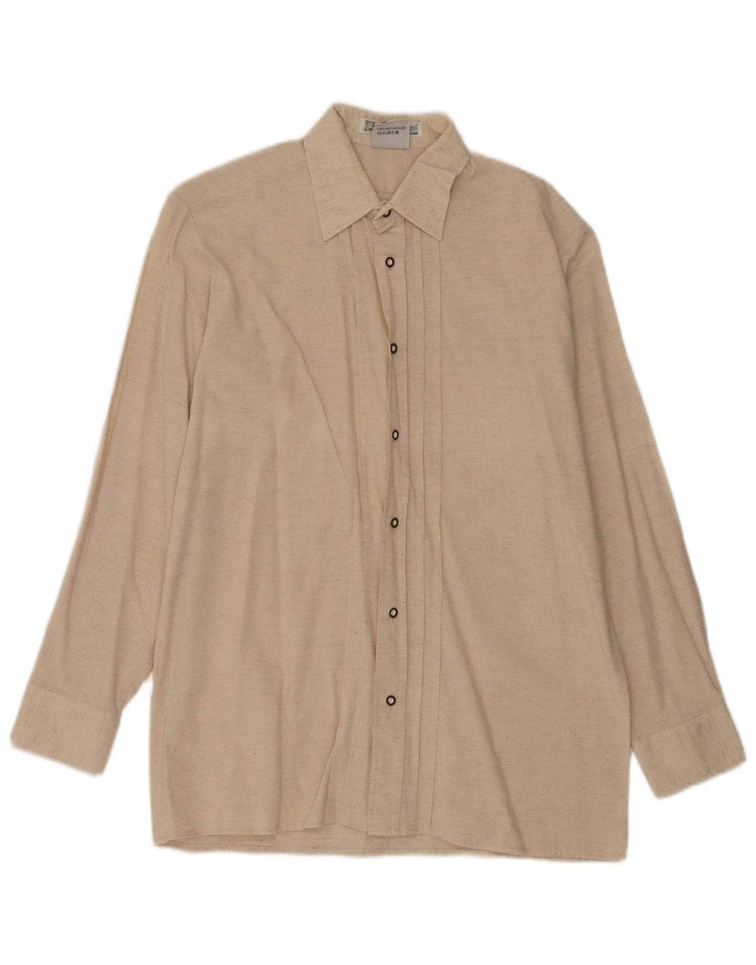 Vintage Herrenhemd Größe 40 Mittelbeige Seide