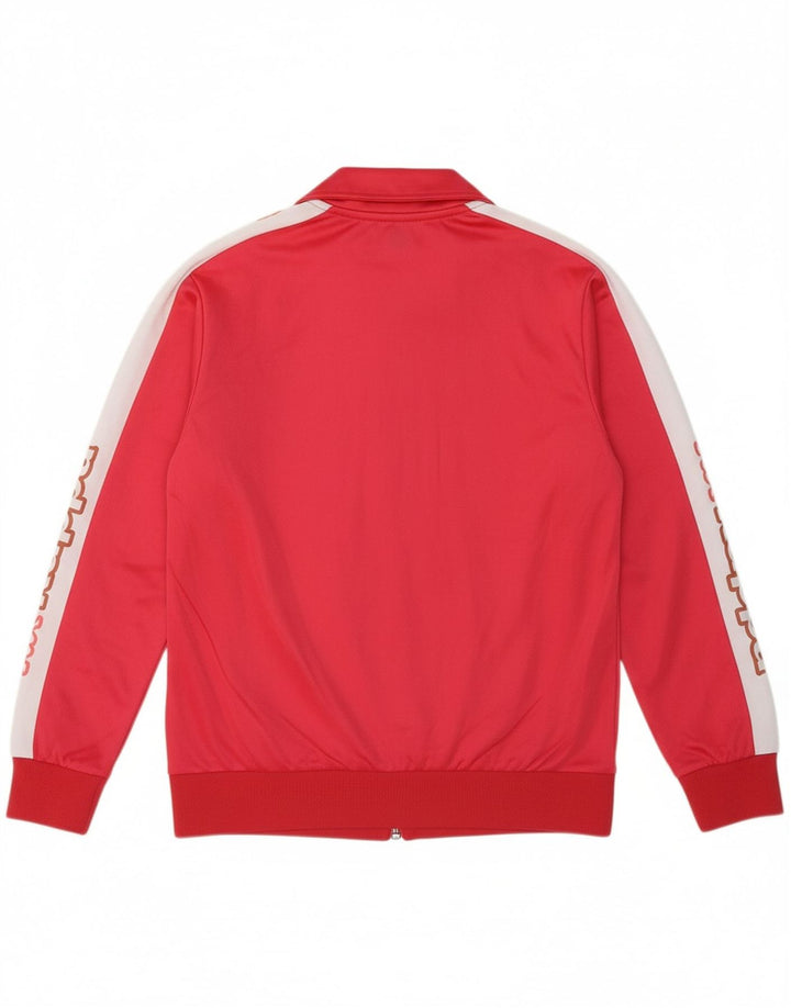 KAPPA Womens Tracksuit Top Jacket UK 14 Medium Red Polyester Sports