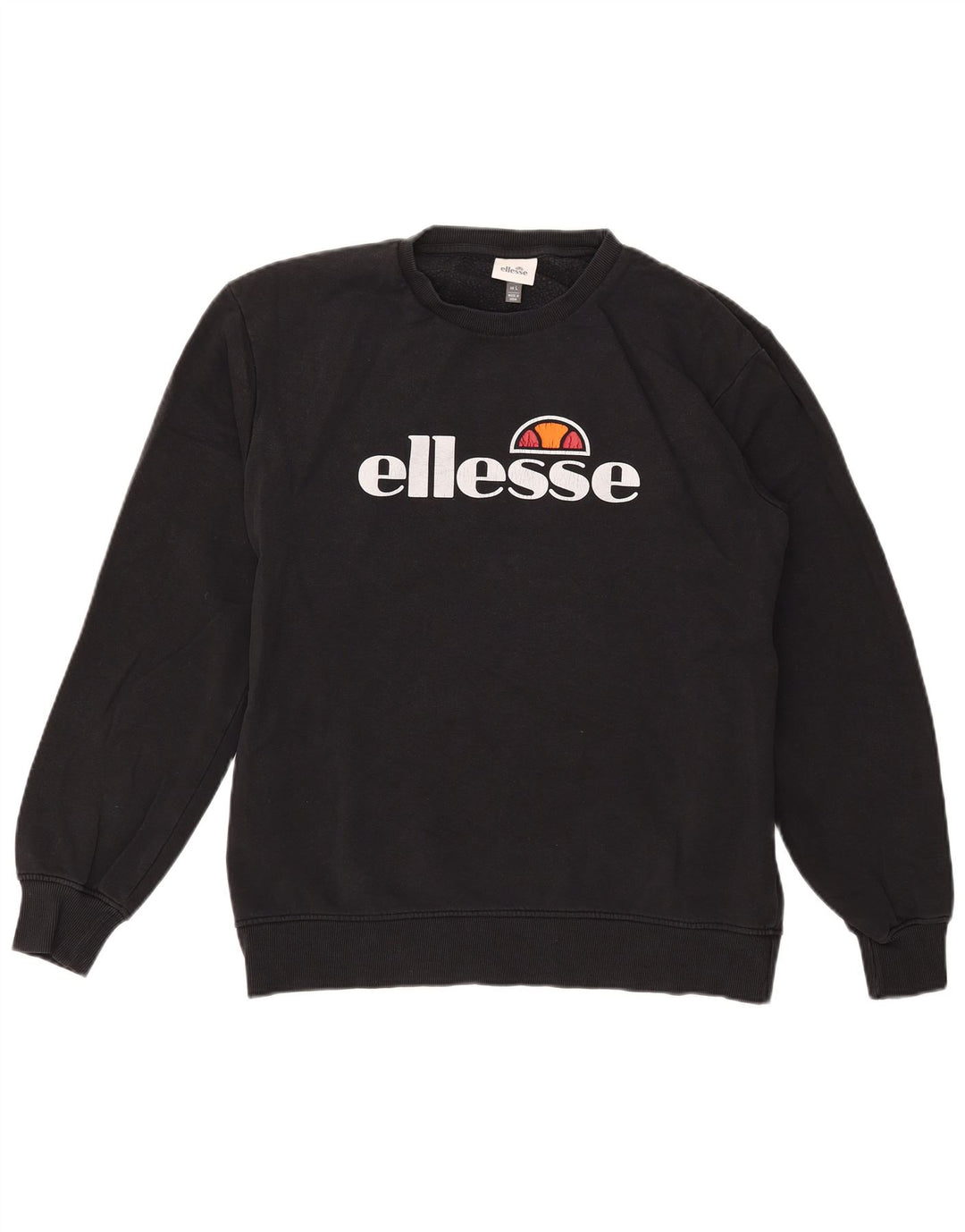 ELLESSE Herren-Sweatshirt mit Grafik, groß, aus schwarzer Baumwolle