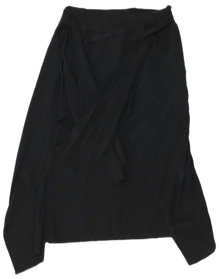 MAX MARA Damen Pianoforte Asymmetrischer Wickelrock IT 40 Small W28 Schwarz