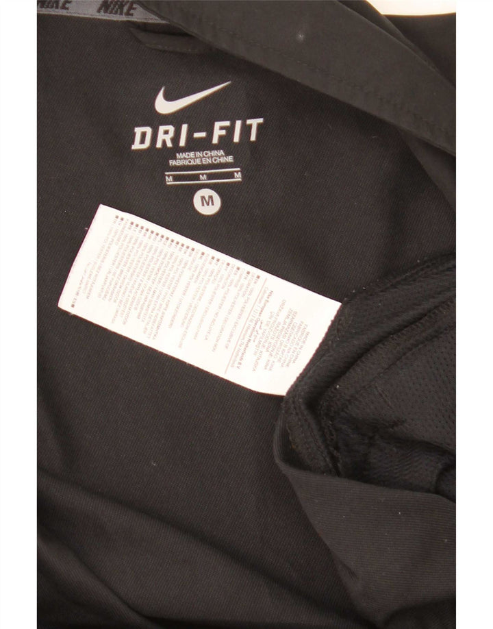 Nike Herren-Dri-Fit-Trainingsanzug-Top-Jacke, mittelschwarzes Farbblock-Polyester