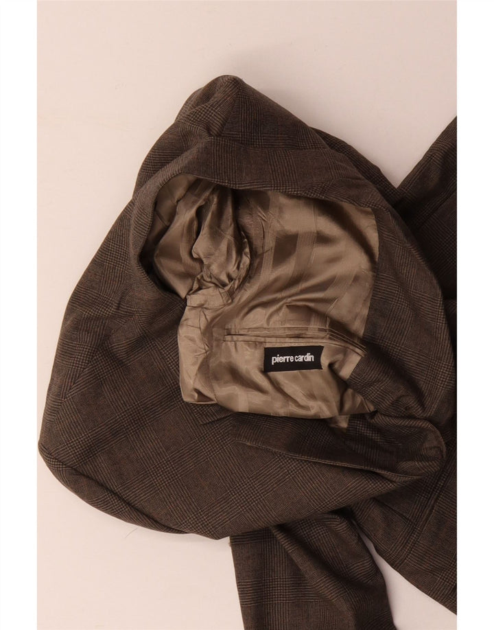 PIERRE CARDIN Herren-Blazer mit 3 Knöpfen, Gr. 40, Grau, Hahnentrittmuster