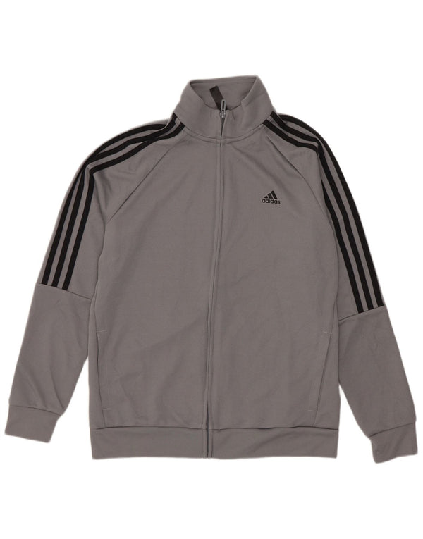 Adidas Jungen Aeroready Trainingsanzug Top Jacke 13-14 Jahre Grau Polyester