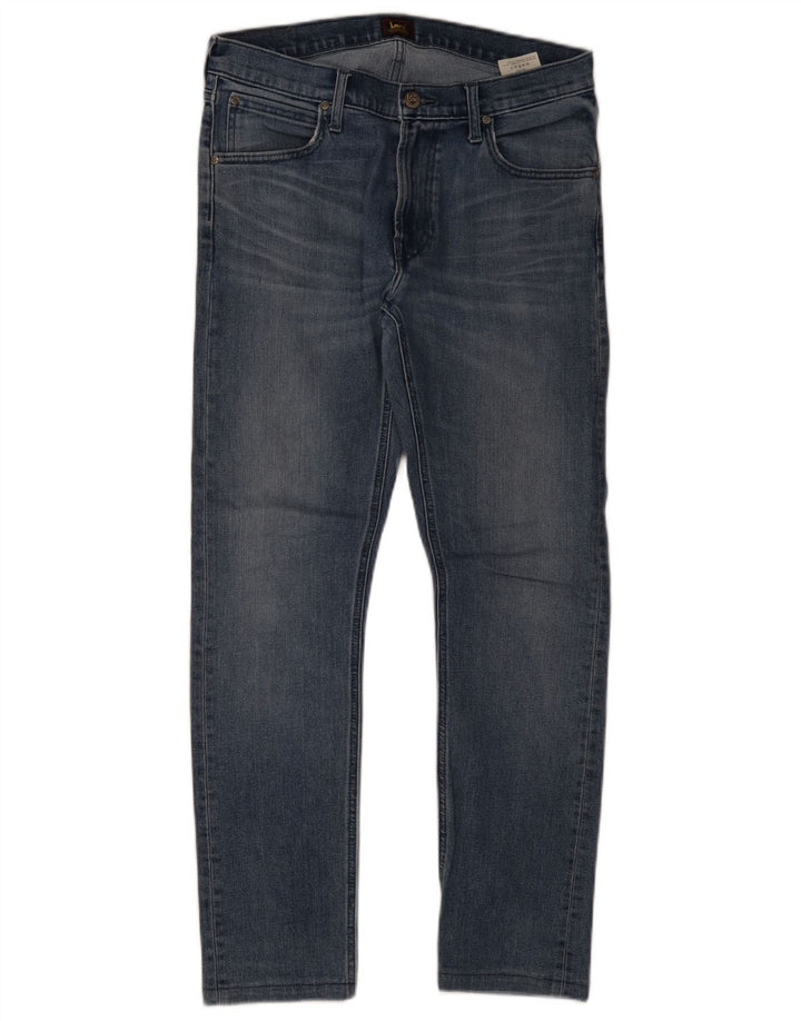 Lee Herren Luke Slim Jeans W32 L32 Blaue Baumwolle