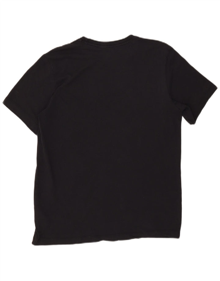 Nike Herren Dri Fit T-Shirt-Oberteil aus mittelschwarzer Baumwolle