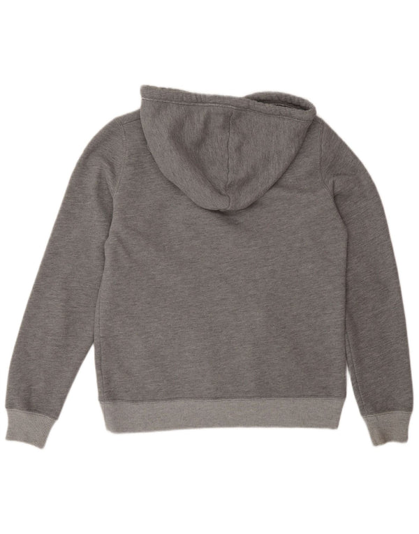 Hollister Womens Graphic Hoodie Jumper UK 10 Small Grey Cotton Logo