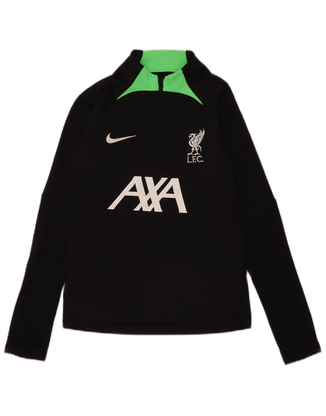 Nike Jungen-Pullover-Trainingsoberteil mit Reißverschluss, 10–11 Jahre, mittelschwarz