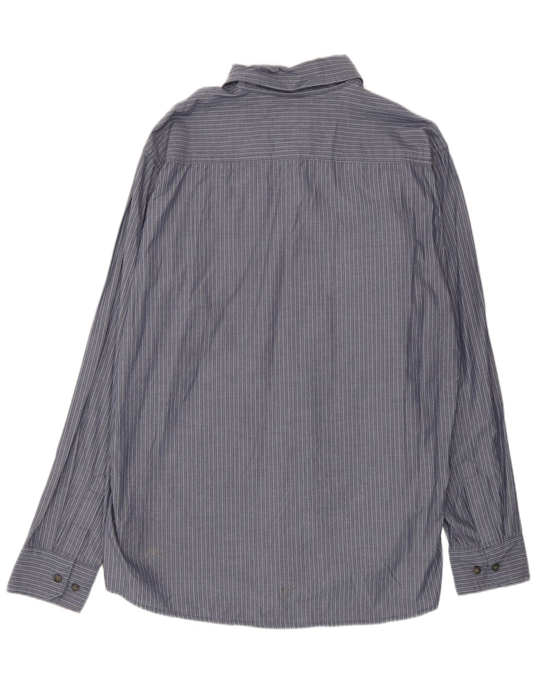 Wrangler Herrenhemd XL blau gestreift aus Baumwolle