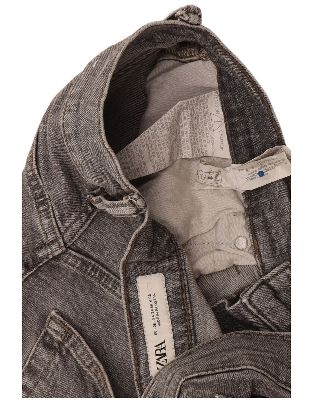 Zara Herren Slim Jeans EU 38 Small W30 L29 Graue Baumwolle