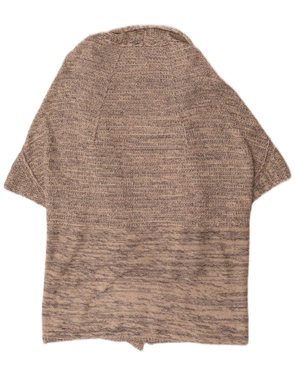 Zara Poncho-Cardigan für Damen, Gr. 14, mittelgrau gefleckte Baumwolle