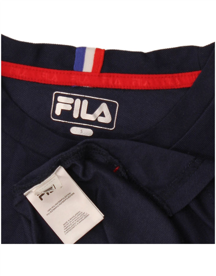 Fila Herren T-Shirt Top Small Marineblau Polyester