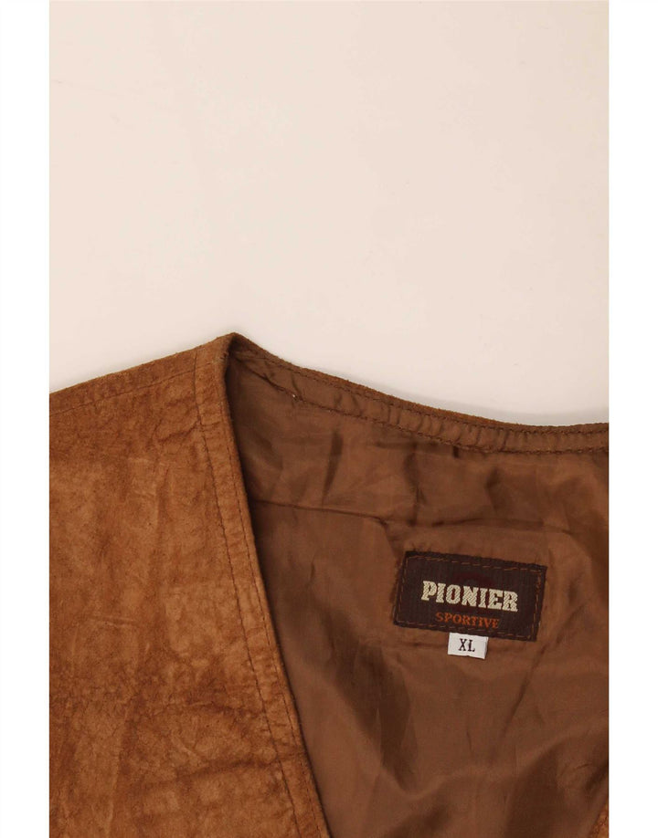 Pionier Herren Wildlederweste XL Braun