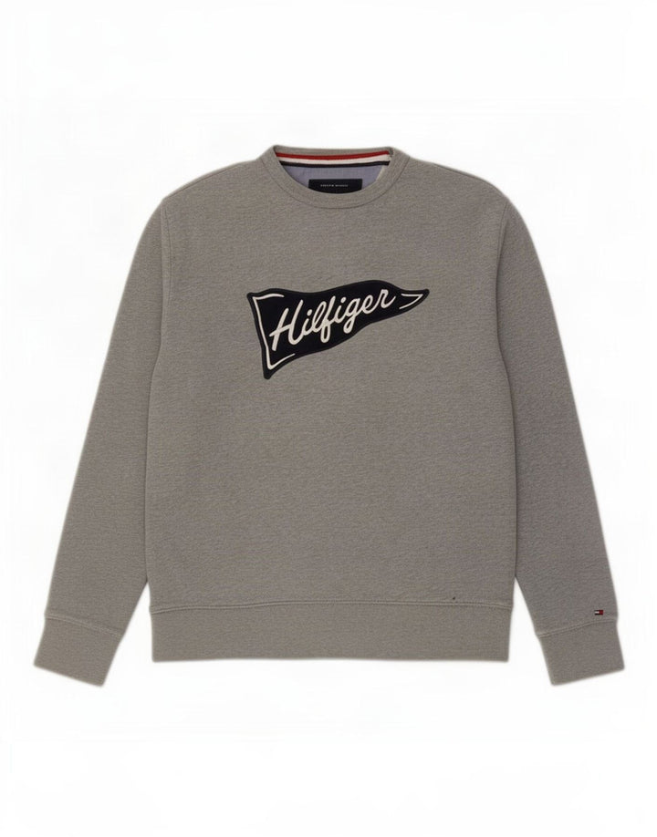 Tommy Hilfiger Herren-Sweatshirt mit Vintage-Passform, groß, grau meliert