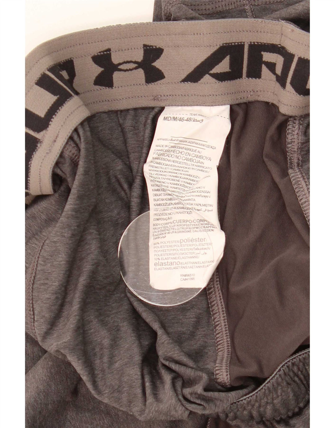 Under Armour Herren-Sportshorts aus mittelgrauem Polyester