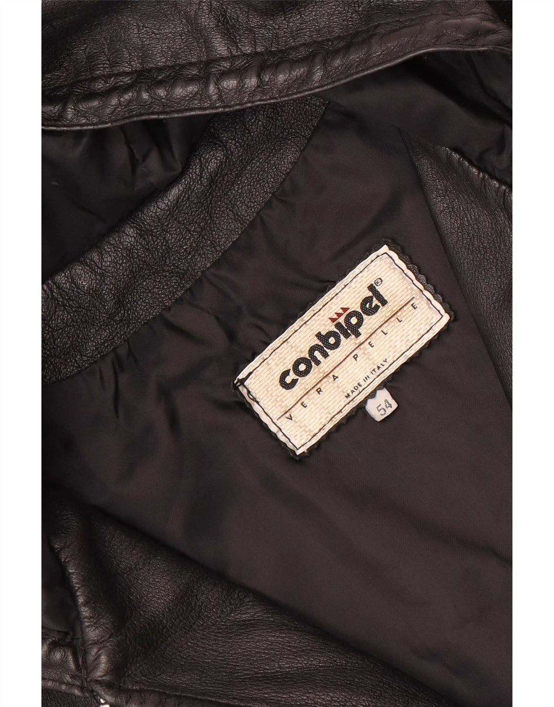 Conbipel Herren Lederjacke mit Kapuze IT 54 XL Schwarz