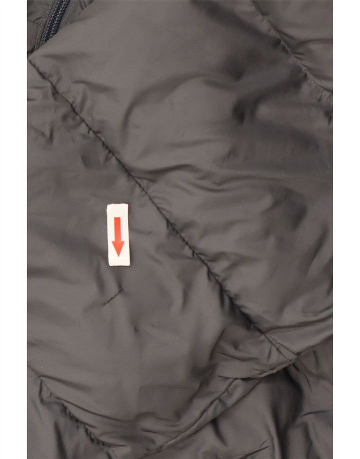 Adidas Jungen wattierte Jacke mit Kapuze, 15–16 Jahre, graues Polyester