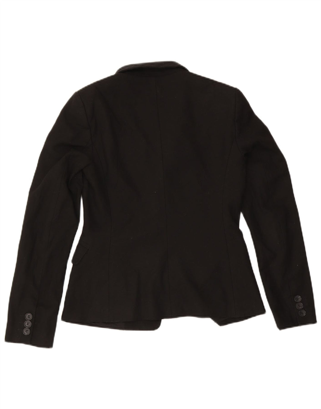 Benetton Damen 2-Knopf-Blazerjacke IT 42 Mittelschwarzes Polyester