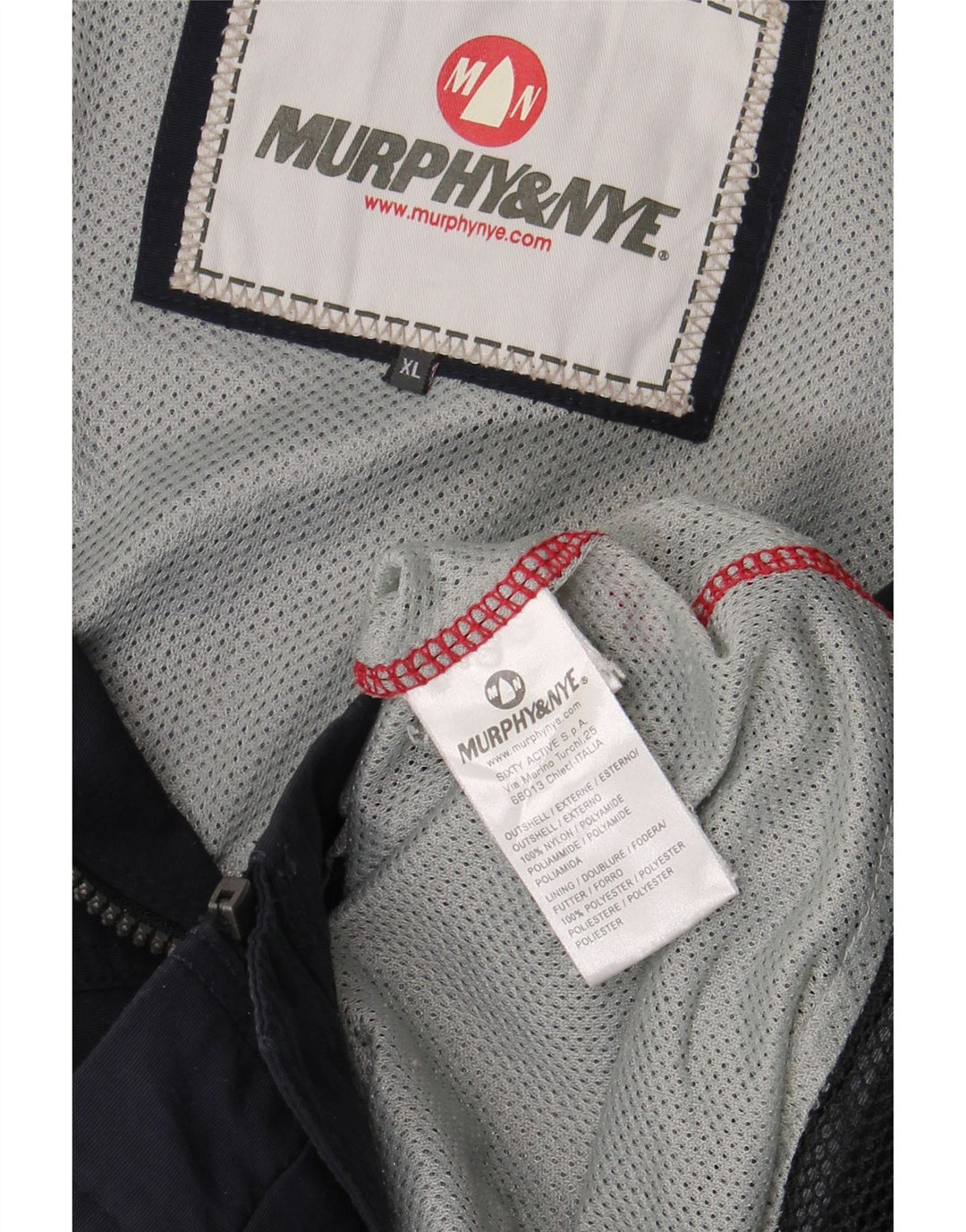Murphy & Nye Herren Regenjacke UK 42 XL Marineblaues Nylon