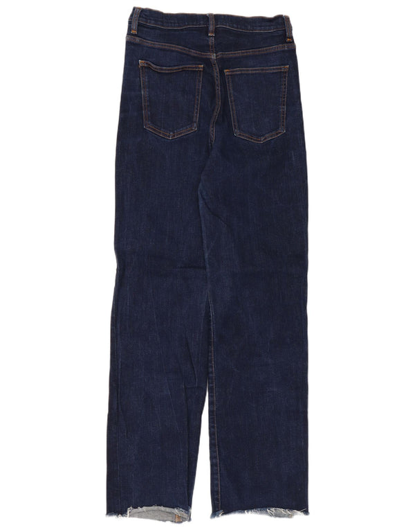 Zara Damen-Jeans mit hoher Taille, lockere Passform, EU 38, Größe S, W28, L31, Marineblau