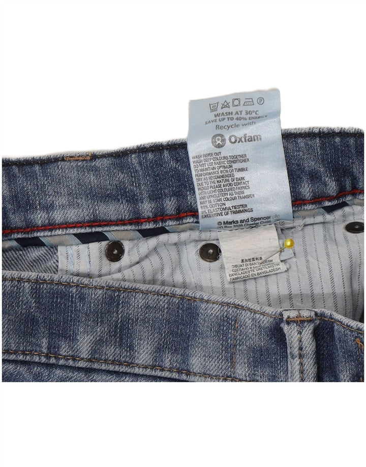 Marks & Spencer Herren Blue Harbor Straight Jeans W32 L29 Blaue Baumwolle