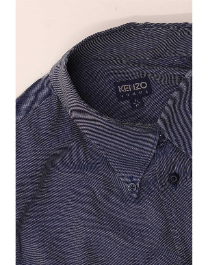 Kenzo Herrenhemd Größe 43 17 XL Marineblau