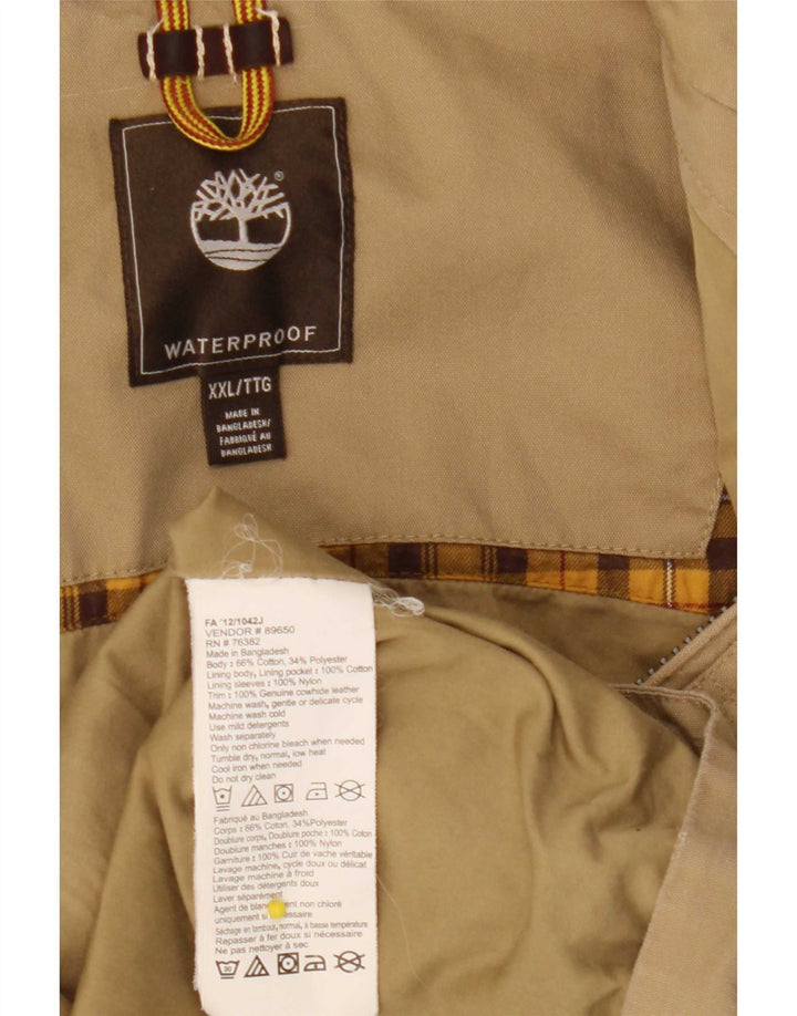 Timberland Herren Bomberjacke UK 44 2XL Beige Baumwolle
