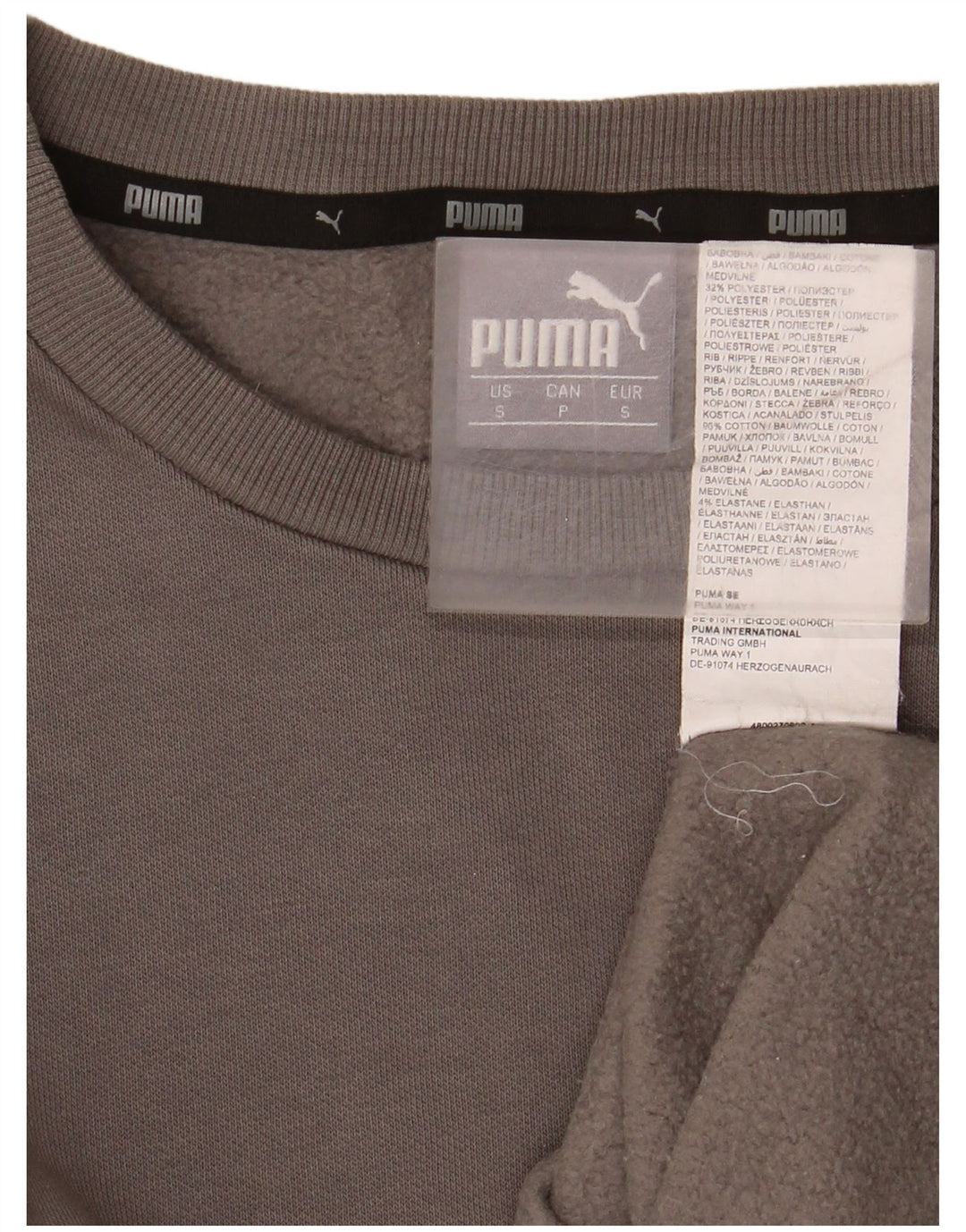 Puma Herren Sweatshirt Pullover Small Grau Baumwolle