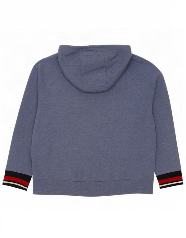 Tommy Hilfiger Damen-Kapuzenpullover mit Grafik, UK 16, Größe L, Blau, Farbblock