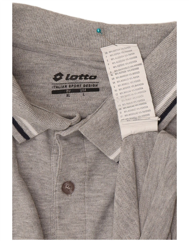 Lotto Herren Poloshirt XL Grau Baumwolle