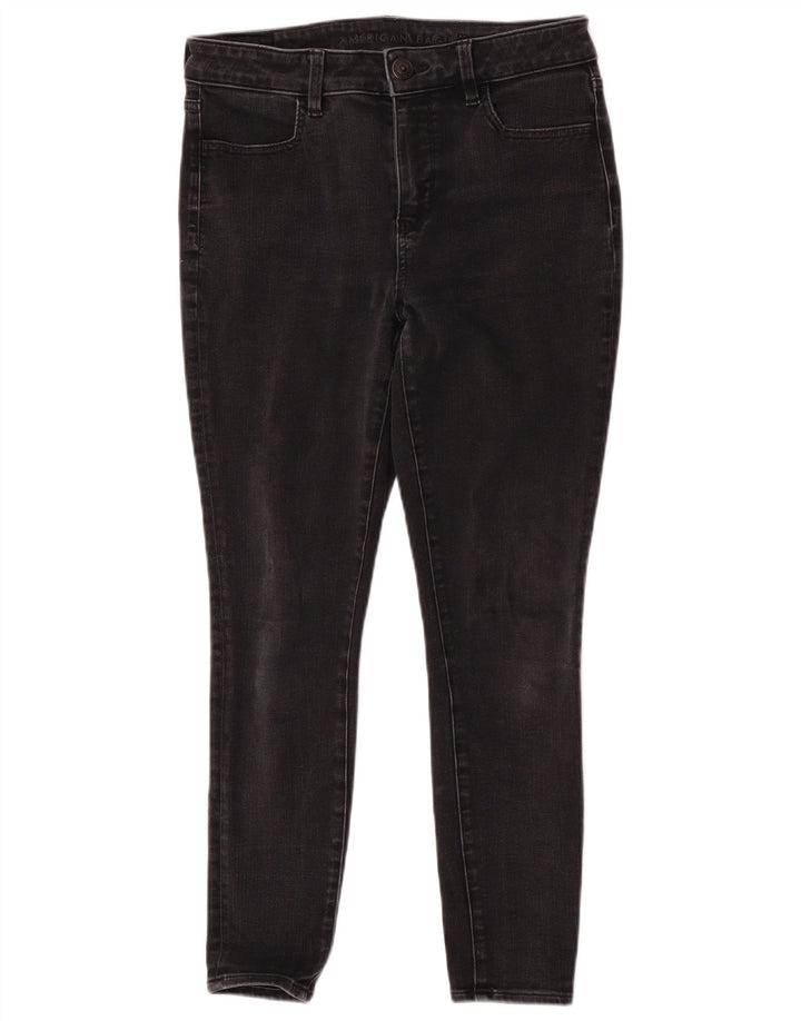 American Eagle Damen Skinny Jeans US 8 Medium W30 L26 Schwarze Baumwolle