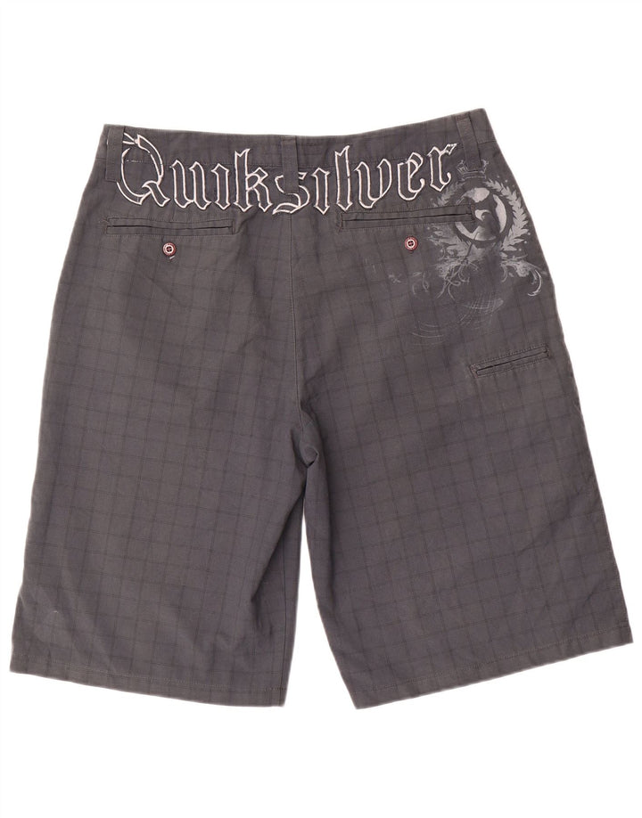 Quiksilver Herren-Cargoshorts mit Grafik, W34, groß, grau kariert